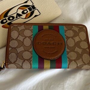Coach Signature Stripe Wallet Dempsey LNWOT